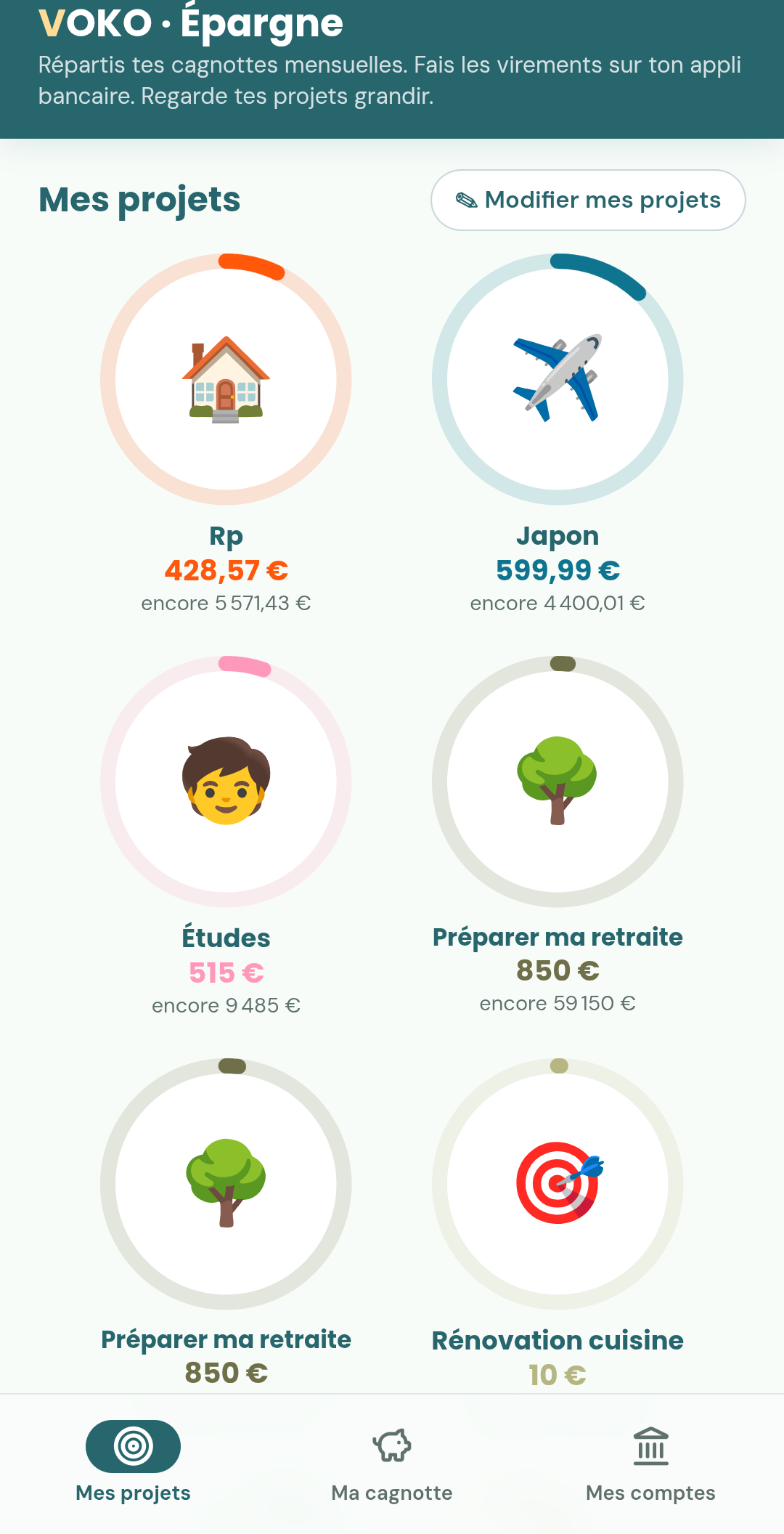 Mon épargne — tes projets et ta cagnotte